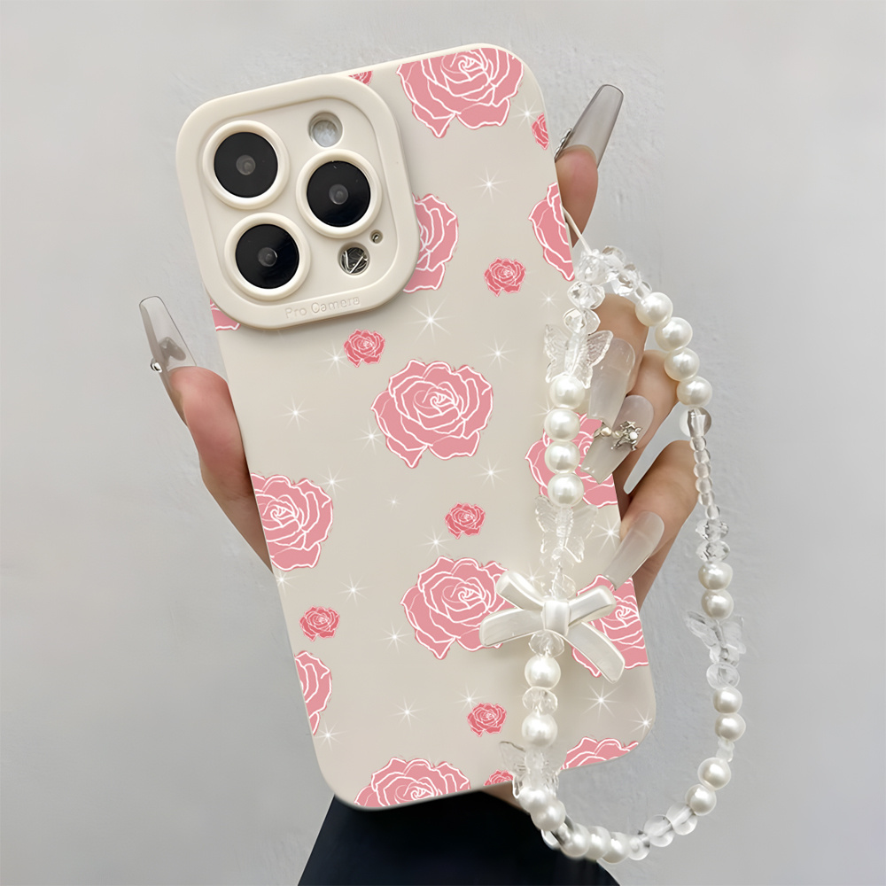 Wrist Wraps - Coque de téléphone rose INS avec