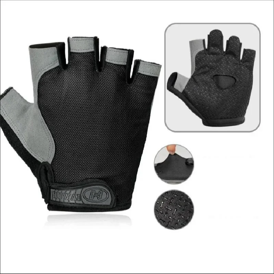 Weightlifting Gloves - Gants de sport sans doigts, antidérapants,
