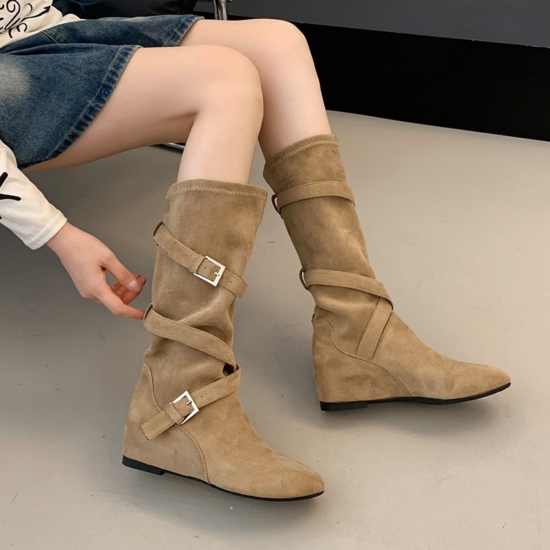 Bottes mi-mollet en daim vinta - Crossfit Belt avis et prix